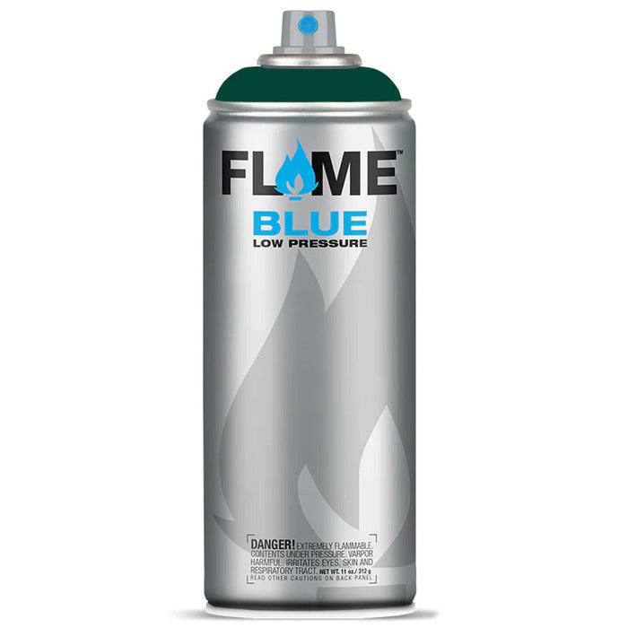 Flame Blue Spray Paint 400ml - Cool & Neutral Tones - Front View Of Menthol Dark